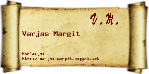 Varjas Margit névjegykártya